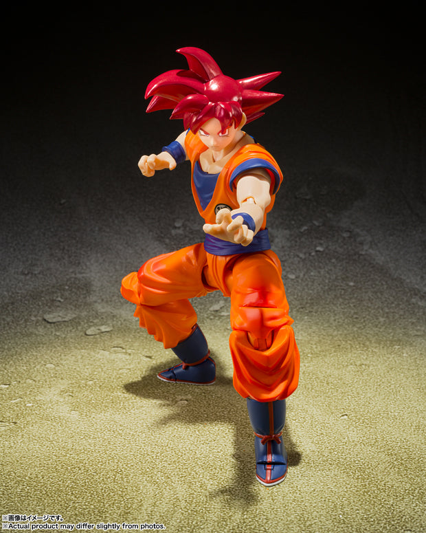 SHF Super Saiyan God Son Goku Saiyan God Of Virute (God of Instilled with The Light Of Righteous Hearts)