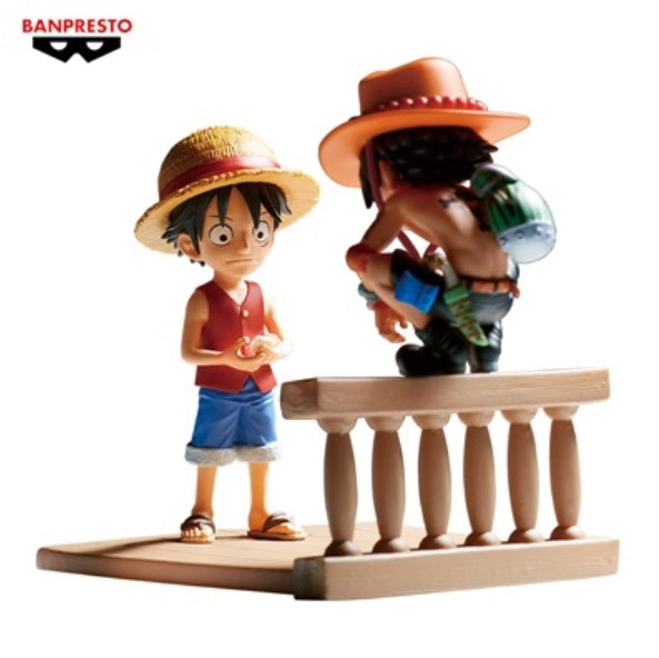 One Piece World Collectable Figure Log Stories Monkey.D.Luffy & Portgas.D.Ace