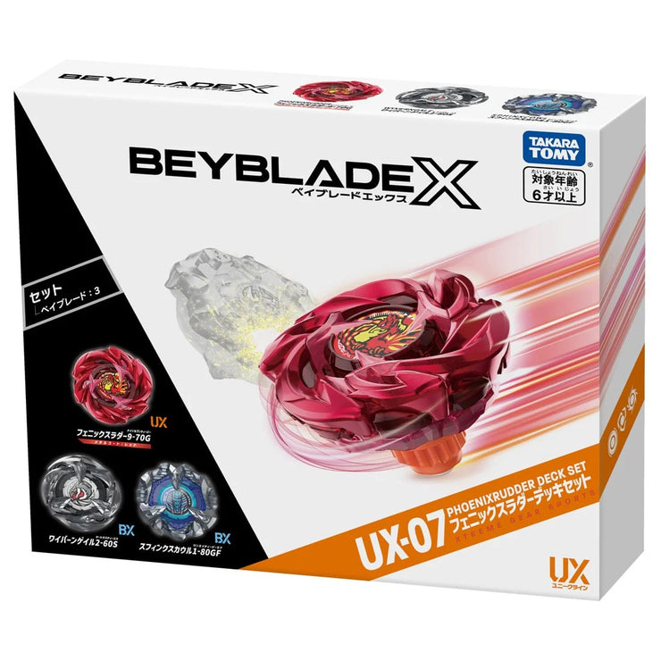 Beyblade X UX-07 Phoenix Rudder Deck Set