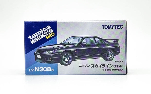 Tomy Tec LV-N308A Nissan Skyline GT-R V-Spec Purple 1995