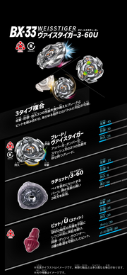 Beyblade X BX-33 Booster Weiss Tiger